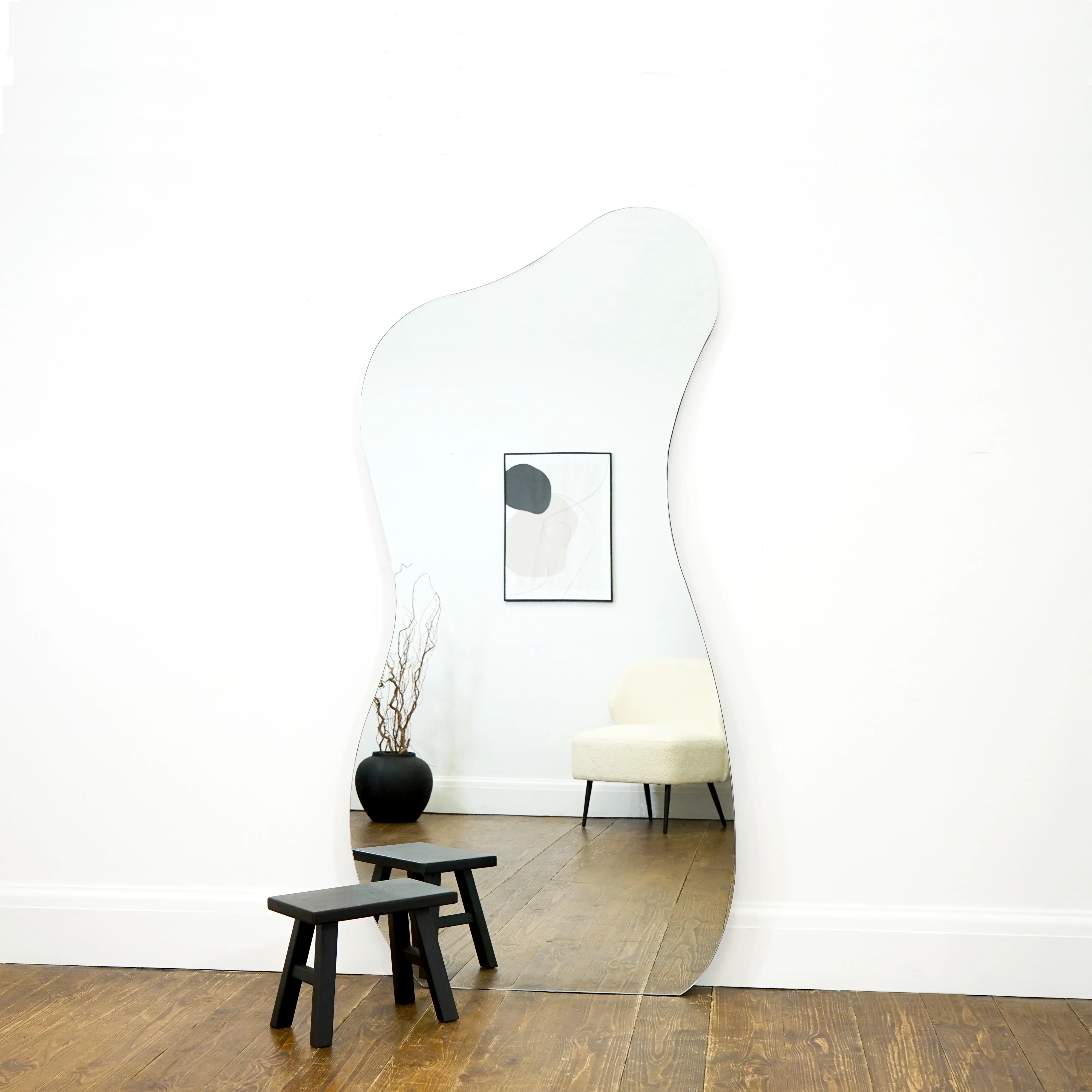 Edge - Large Frameless Full Length Pond Mirror 170cm x 80cm - Image 8